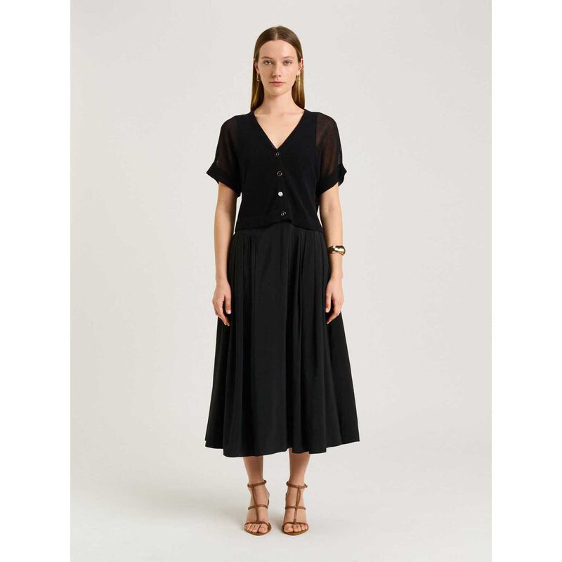 Veronika Maine Mesh Knit Cardigan image number 3